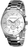 Buy Shop Emporio Armani Sportivo Chronograph Silver Dial Silver Steel Strap Watch For Men - AR5963 USA Online