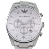 Buy Shop Emporio Armani Sportivo Chronograph Silver Dial Silver Steel Strap Watch For Men - AR5963 USA Online