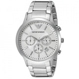 Buy Shop Emporio Armani Sportivo Chronograph Silver Dial Silver Steel Strap Watch For Men - AR5963 USA Online