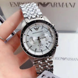 Buy Shop Emporio Armani Sportivo Chronograph Silver Dial Silver Steel Strap Watch For Men - AR6073 USA Online