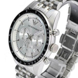 Buy Shop Emporio Armani Sportivo Chronograph Silver Dial Silver Steel Strap Watch For Men - AR6073 USA Online