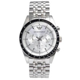 Buy Shop Emporio Armani Sportivo Chronograph Silver Dial Silver Steel Strap Watch For Men - AR6073 USA Online