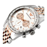 Buy Shop Emporio Armani Sportivo Chronograph Silver Dial Two Tone Steel Strap Watch For Men - AR5999 USA Online