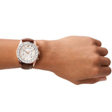 Buy Shop Emporio Armani Sportivo Chronograph White Dial Brown Leather Strap Watch For Men - AR5996 USA Online