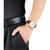 Buy Shop Emporio Armani Sportivo Chronograph White Dial Brown Leather Strap Watch For Men - AR5996 USA Online