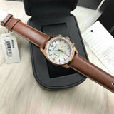 Buy Shop Emporio Armani Sportivo Chronograph White Dial Brown Leather Strap Watch For Men - AR5996 USA Online