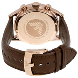 Buy Shop Emporio Armani Sportivo Chronograph White Dial Brown Leather Strap Watch For Men - AR5996 USA Online