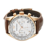 Buy Shop Emporio Armani Sportivo Chronograph White Dial Brown Leather Strap Watch For Men - AR5996 USA Online