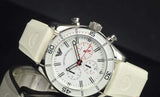 Buy Shop Emporio Armani Sportivo Chronograph White Dial White Rubber Strap Watch for Men - AR5947 USA Online