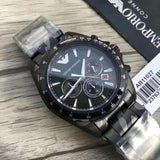 Buy Shop Emporio Armani Sportivo Quartz Black Dial Black Steel Strap Watch For Men - AR11027 USA Online
