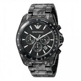 Buy Shop Emporio Armani Sportivo Quartz Black Dial Black Steel Strap Watch For Men - AR11027 USA Online