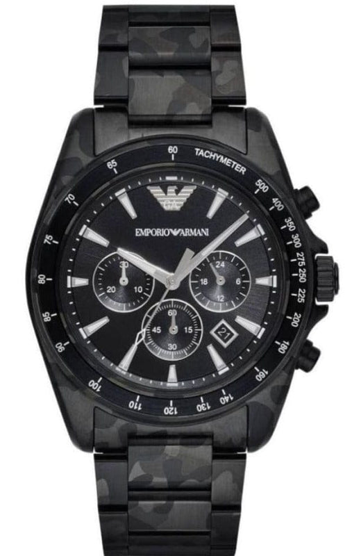 Buy Shop Emporio Armani Sportivo Quartz Black Dial Black Steel Strap Watch For Men - AR11027 USA Online