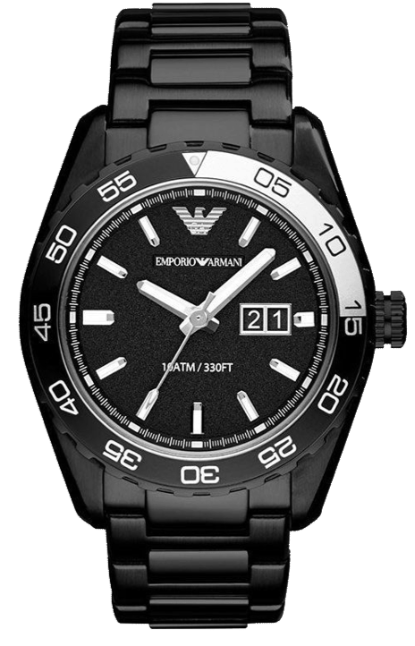 Buy Shop Emporio Armani Sportivo Quartz Black Dial Black Steel Strap Watch For Men - AR6049 USA Online