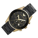 Buy Shop Emporio Armani Sportivo Quartz Black Dial Black Steel Strap Watch For Men - AR8023 USA Online