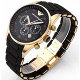 Buy Shop Emporio Armani Sportivo Quartz Black Dial Black Steel Strap Watch For Men - AR8023 USA Online