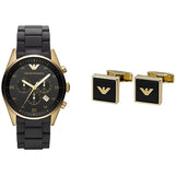 Buy Shop Emporio Armani Sportivo Quartz Black Dial Black Steel Strap Watch For Men - AR8023 USA Online