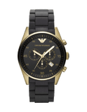 Buy Shop Emporio Armani Sportivo Quartz Black Dial Black Steel Strap Watch For Men - AR8023 USA Online