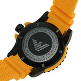 Buy Shop Emporio Armani Sportivo Quartz Black Dial Orange Rubber Strap Watch For Men - AR6046 USA Online