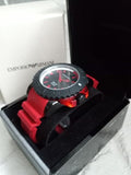 Buy Shop Emporio Armani Sportivo Quartz Black Dial Red Rubber Strap Watch For Men - AR6101 USA Online