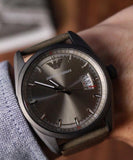 Buy Shop Emporio Armani Sportivo Quartz Silver Dial Brown Leather Strap Watch For Men - AR6079 USA Online