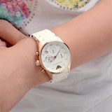 Buy Shop Emporio Armani Sportivo Silver Dial White Silicone Strap Watch For Women - AR5920 USA Online