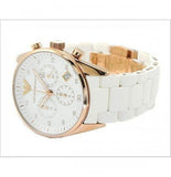 Buy Shop Emporio Armani Sportivo Silver Dial White Silicone Strap Watch For Women - AR5920 USA Online