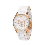 Buy Shop Emporio Armani Sportivo Silver Dial White Silicone Strap Watch For Women - AR5920 USA Online