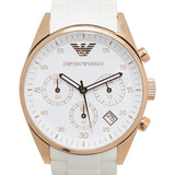 Buy Shop Emporio Armani Sportivo Silver Dial White Silicone Strap Watch For Women - AR5920 USA Online