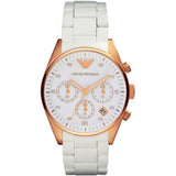 Buy Shop Emporio Armani Sportivo Silver Dial White Silicone Strap Watch For Women - AR5920 USA Online