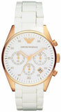 Buy Shop Emporio Armani Sportivo Silver Dial White Silicone Strap Watch For Women - AR5920 USA Online