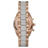 Buy Shop Emporio Armani Sportivo White Dial Rose Gold & White Steel Strap Watch For Women - AR5942 USA Online