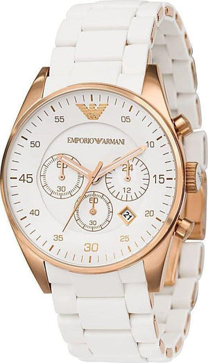 Buy Shop 🎁 Emporio Armani Sportivo White Dial White Rubber Strap Watch For Men - AR5919 (100% off) USA Online