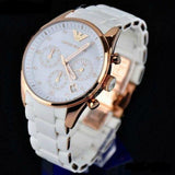 Buy Shop Emporio Armani Sportivo White Dial White Rubber Strap Watch For Men - AR5919 USA Online