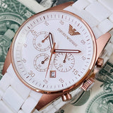 Buy Shop Emporio Armani Sportivo White Dial White Rubber Strap Watch For Men - AR5919 USA Online