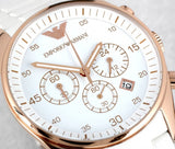 Buy Shop Emporio Armani Sportivo White Dial White Rubber Strap Watch For Men - AR5919 USA Online