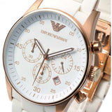 Buy Shop Emporio Armani Sportivo White Dial White Rubber Strap Watch For Men - AR5919 USA Online