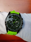 Buy Shop Emporio Armani Sports Analog Black Dial Green Rubber Strap Watch For Men - AR6115 USA Online