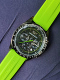 Buy Shop Emporio Armani Sports Analog Black Dial Green Rubber Strap Watch For Men - AR6115 USA Online
