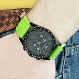 Buy Shop Emporio Armani Sports Analog Black Dial Green Rubber Strap Watch For Men - AR6115 USA Online