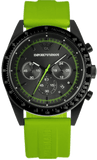Buy Shop Emporio Armani Sports Analog Black Dial Green Rubber Strap Watch For Men - AR6115 USA Online