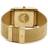 Buy Shop Emporio Armani Super Slim Quartz White DIal Gold Mesh Bracelet Watch For Women - AR2017 USA Online