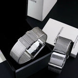 Buy Shop Emporio Armani Super Slim Quartz White Dial Silver Mesh Bracelet Watch For Women - AR2015 USA Online