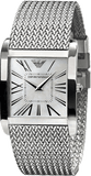 Buy Shop Emporio Armani Super Slim Quartz White Dial Silver Mesh Bracelet Watch For Women - AR2015 USA Online