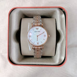 Buy Shop Emporio Armani T Bar Gianni Classic Mother Of Pearl Dial Two Tone Steel Strap Watch For Women - AR1683 USA Online
