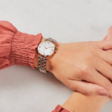 Buy Shop Emporio Armani T Bar Gianni Classic Mother Of Pearl Dial Two Tone Steel Strap Watch For Women - AR1683 USA Online