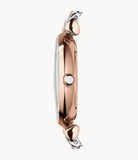 Buy Shop Emporio Armani T Bar Gianni Classic Mother Of Pearl Dial Two Tone Steel Strap Watch For Women - AR1683 USA Online