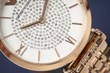 Buy Shop Emporio Armani T-Bar Gianni Crystal Pave Dial Rose Gold Steel Strap Watch For Women - AR11244 USA Online