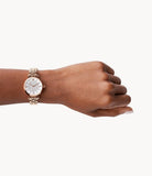 Buy Shop Emporio Armani T-Bar Gianni Crystal Pave Dial Rose Gold Steel Strap Watch For Women - AR11244 USA Online