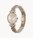 Buy Shop Emporio Armani T-Bar Gianni Rose Gold Dial Rose Gold Steel Strap Watch For Women - AR11059 USA Online