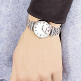 Buy Shop Emporio Armani T Bar Mother of Pearl Dial Steel Strap Watch For Women - AR1682 USA Online